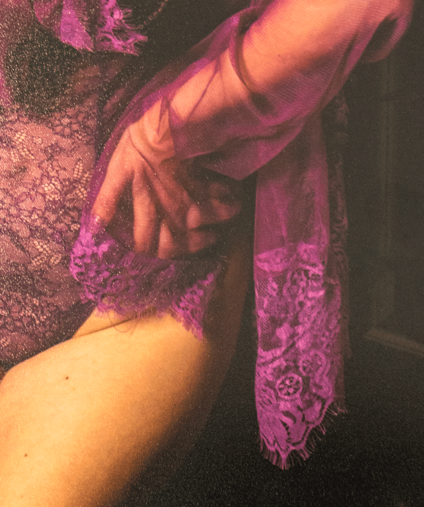 Close up detail of lustre photographic print paper finish